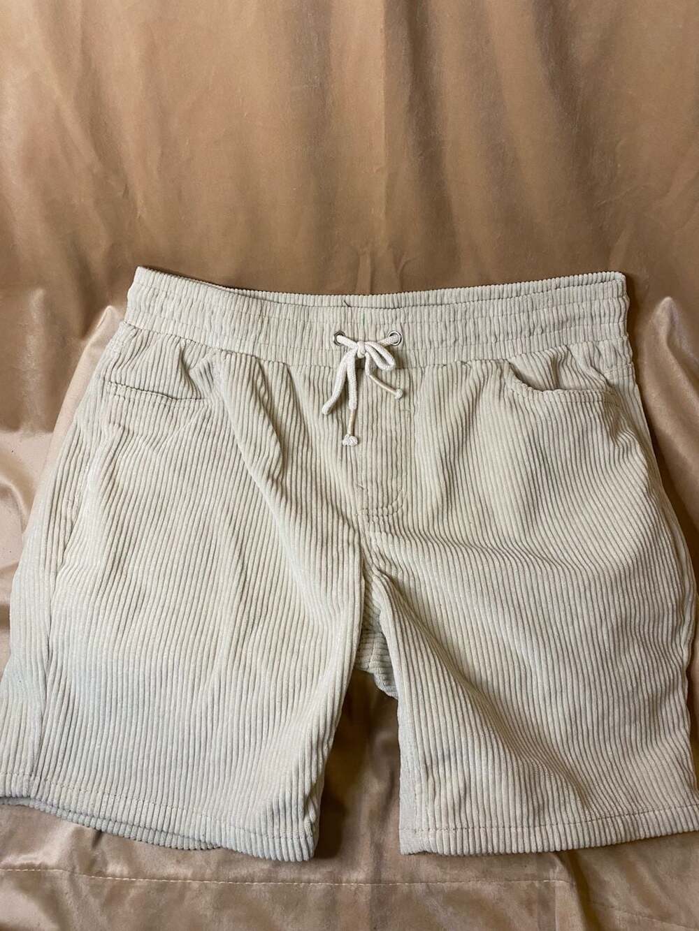 DR! Essentials Corduroy Elastic Waist Drawstring Mens Shorts